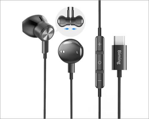 Biming USB C ακουστικά συμβατά με συσκευές MacBook, iPad Pro και Android
