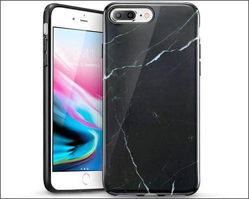 ESR iPhone 8 Plus Trådlöst laddningsstödfodral med marmormönster