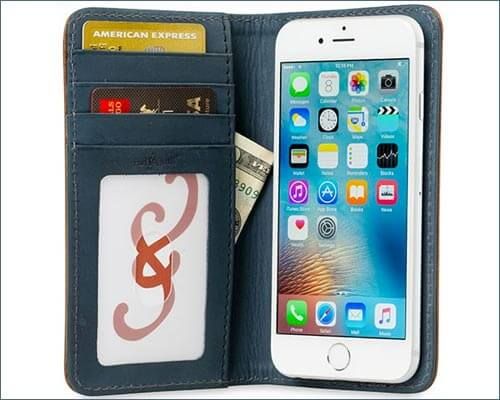 „Bella Fino Pad“ ir „Quill iPhone 8“ piniginės dėklas