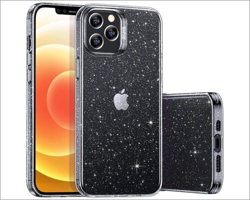 ESR Shimmer Series Clear Glitter-deksel til iPhone 12 og 12 Pro
