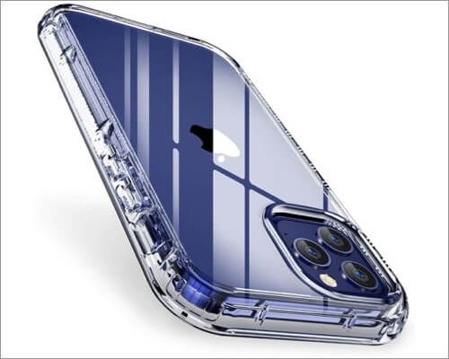 FLOVEME Heavy Duty 2 i 1 Clear Case for iPhone 12 og 12 Pro