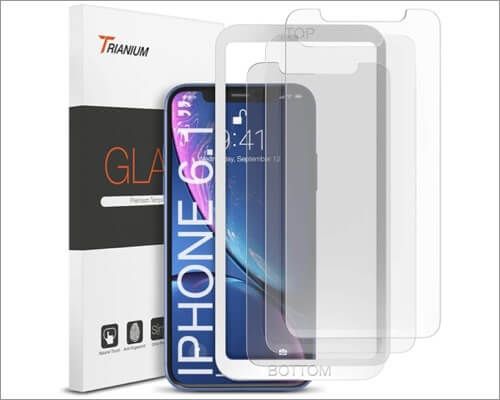 grūdinto stiklo „trianium“ ekrano apsauga „iPhone XR“