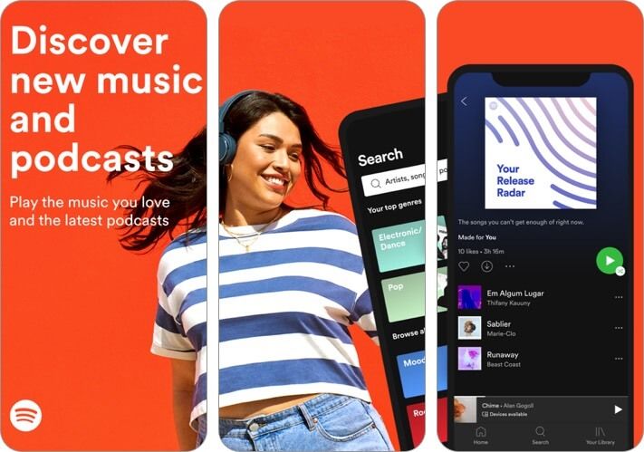 Screenshot der Spotify-iPhone-App