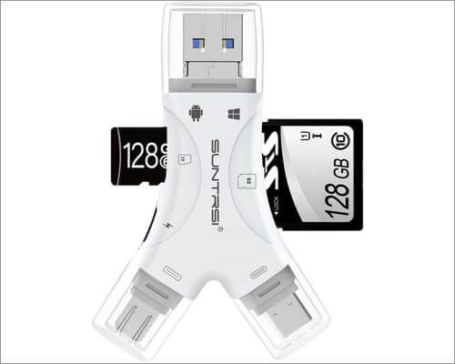 Lettore di schede micro SD 4-in-1 SUNTRSI per iPhone e iPad