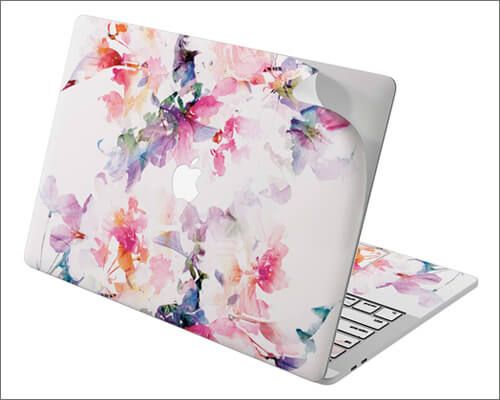 „Cavka Paint White Flowers Pink Pink Skin“ skirta 16 colių „MacBook Pro“