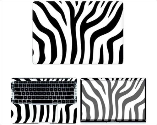 Decalrus Autocollant peau de zèbre pour MacBook Air