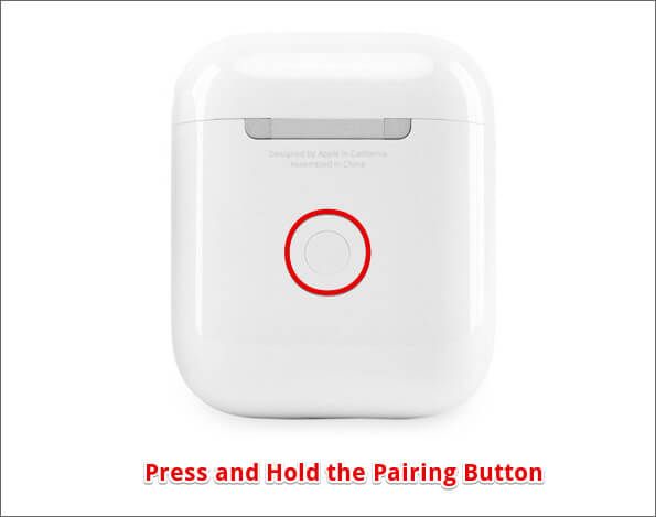 Trykk og hold på paringsknappen for å koble til andre AirPods med iPhone
