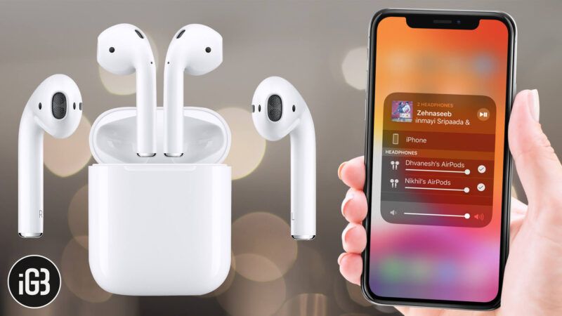 Hvordan dele lyd med to AirPods i iOS 13