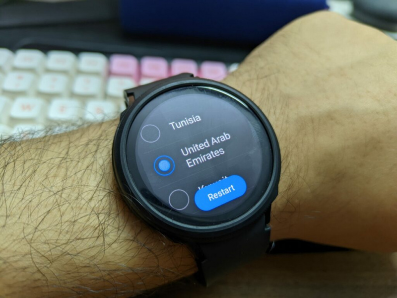   Start Samsung Galaxy Watch på nytt