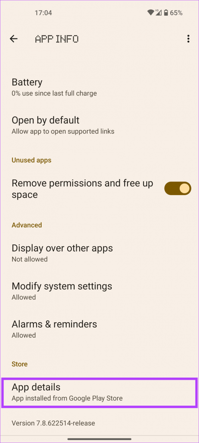   Appinformation för Android Auto