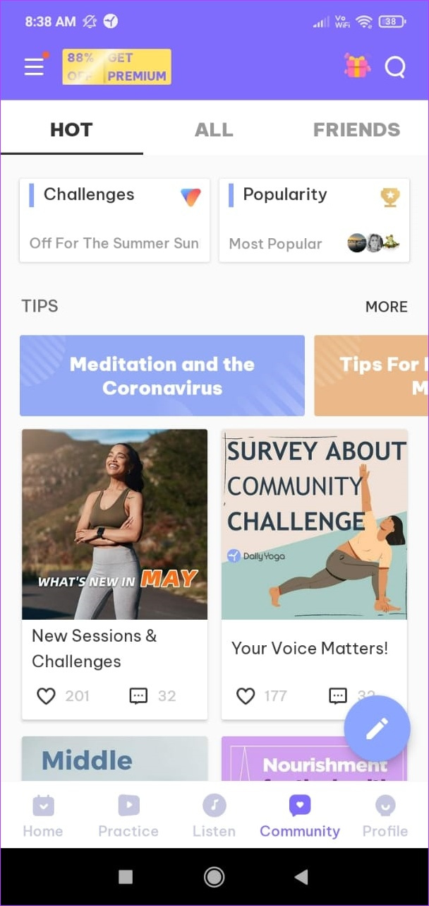   Aplikacija Daily Yoga 2
