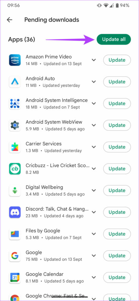   aktualizovať všetky aplikácie v systéme Android