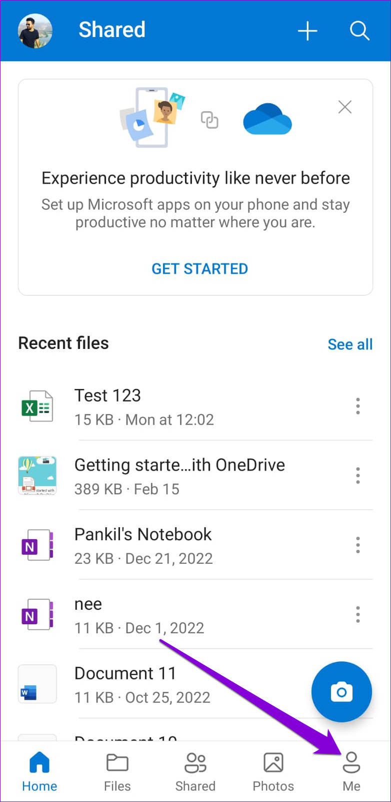   Aplikácia OneDrive pre Android