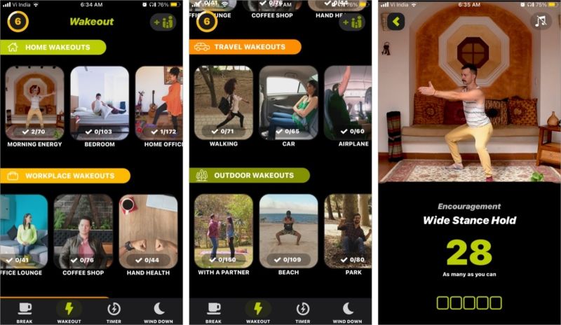 „Wakeout iOS“ programa sukurta siekiant paskatinti jus gyventi sveikesnį gyvenimą