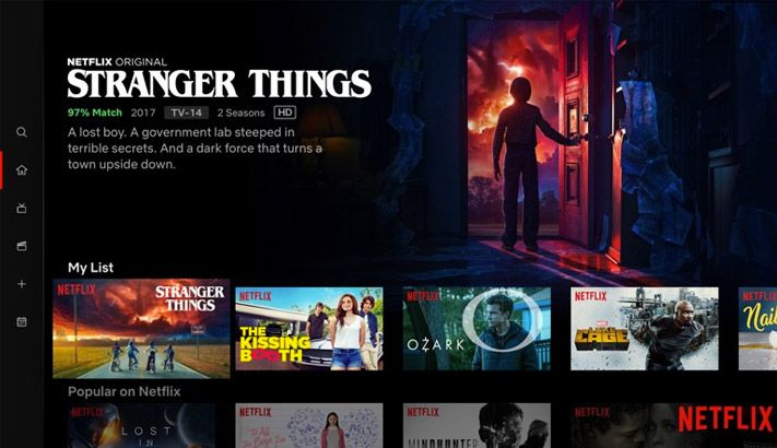 Snimka zaslona aplikacije Netflix Apple TV