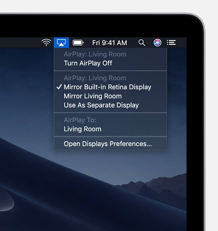 Zrcalite Mac zaslon na Apple TV