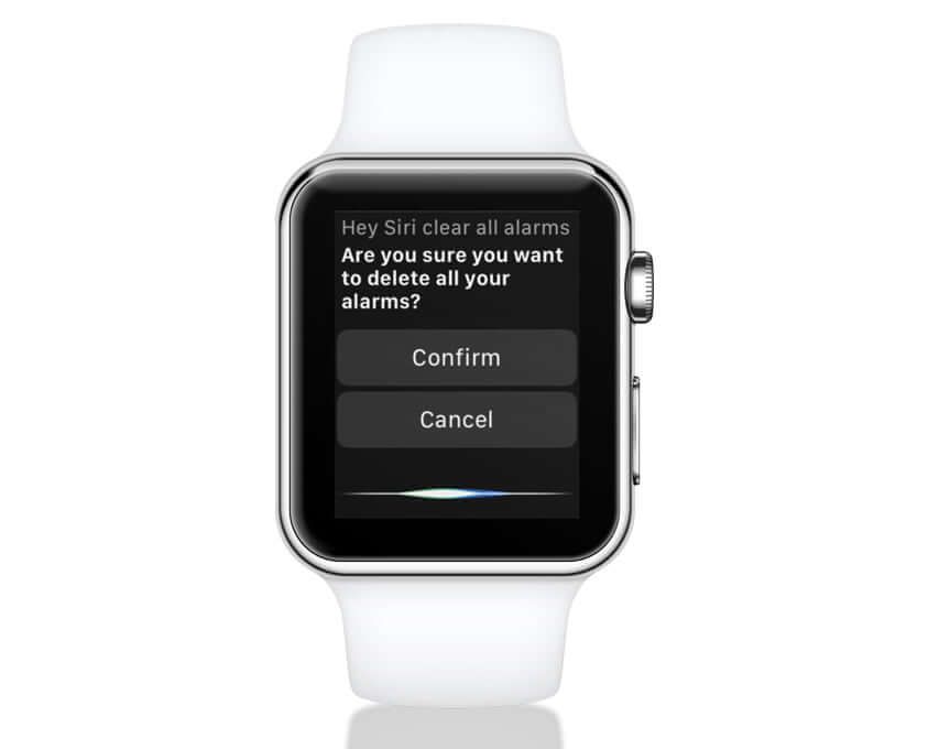 Požiadajte Siri o odstránenie alarmu na Apple Watch