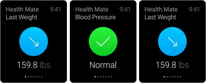 Skjermbilde av Withings Health Mate Apple Watch Fitness App