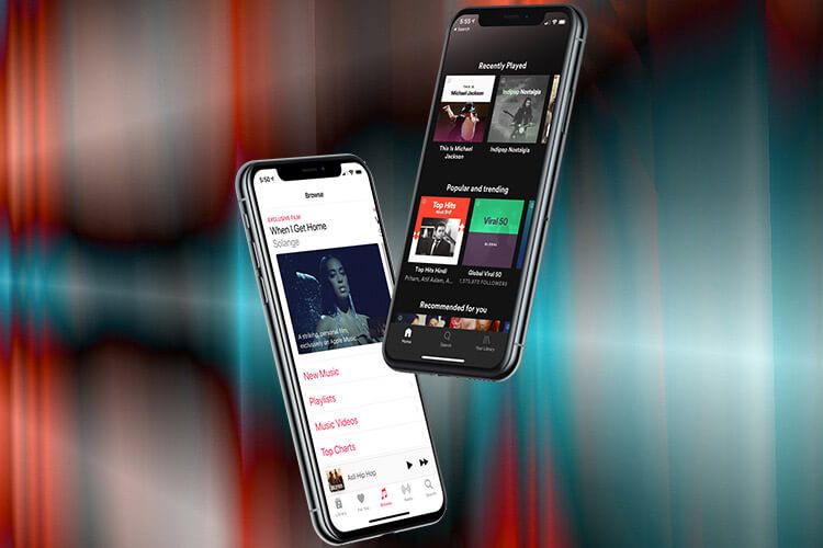 Apple Music, Spotify ऐप के साथ यूजर इंटरफेस और अनुभव