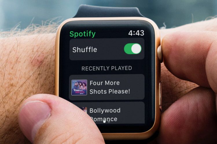 Apple वॉच पर Spotify का उपयोग करें