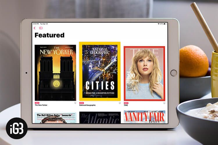 Magazine en vedette Apple News Plus