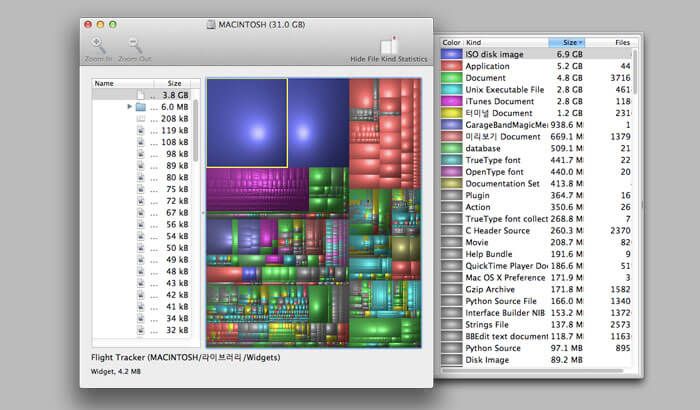 Softvér Disk Inventory X Mac Cleaner