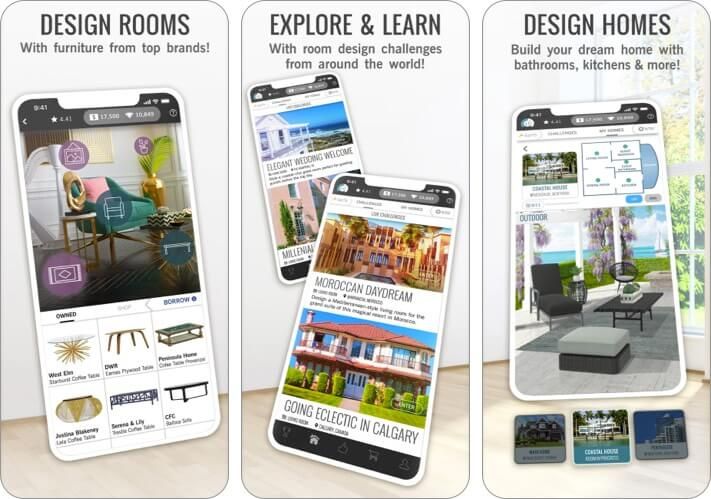Snimka zaslona aplikacije za dizajn dizajna kuće za iPhone i iPad