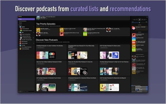 Mimir kraftig podcast-app for Mac