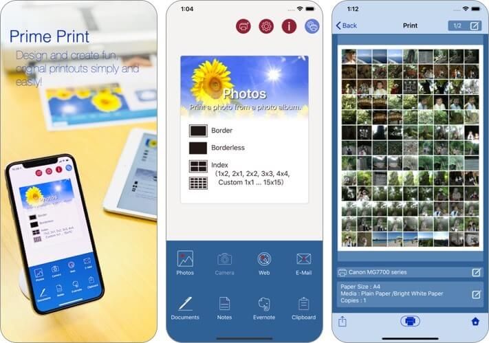screenshot aplikácie pre tlač z iPhonu a iPadu pre prvotriednu tlač