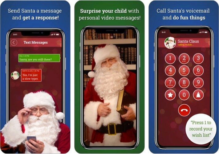 Melding fra Santa Tracker-appen for iPhone og iPad