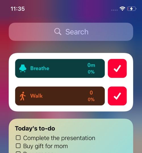 HabitMinder iOS 14-startskjerm-widget