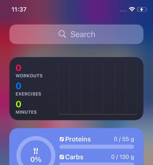 SmartGym iOS 14-widget