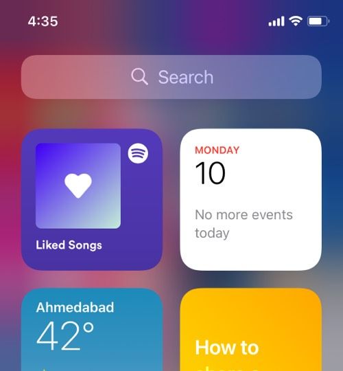 Spotify-tredjeparts iPhone-startskjerm-widget