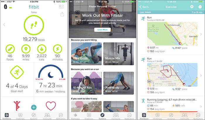 Skjermbilde av Fitbit Sleep Tracking iPhone App