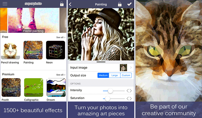 SuperPhoto-filter och effekter iPhone- och appskärmdump