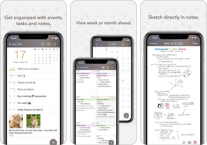 Planner Pro iPhone och iPad Kalender App Skärmdump