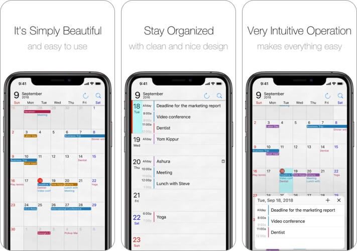 Kalender Op.2 iPhone och iPad App skärmdump