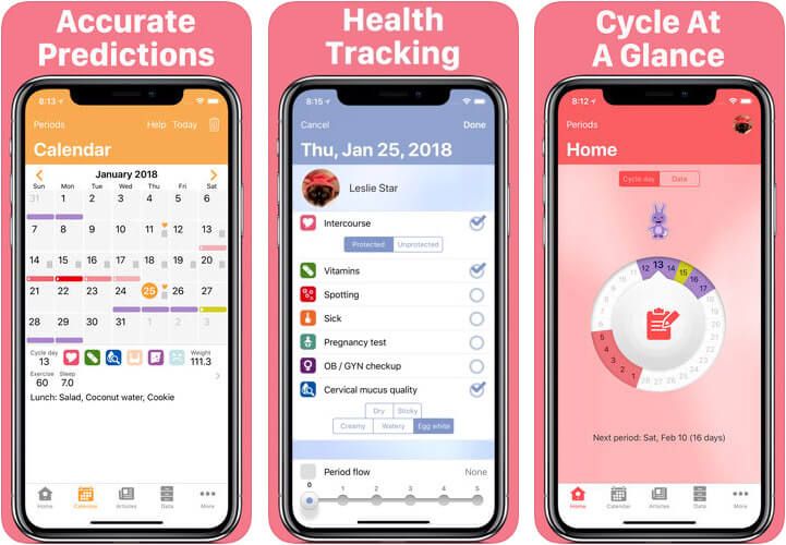 Screenshot aplikácie Period Tracker Plus pre iPhone a iPad