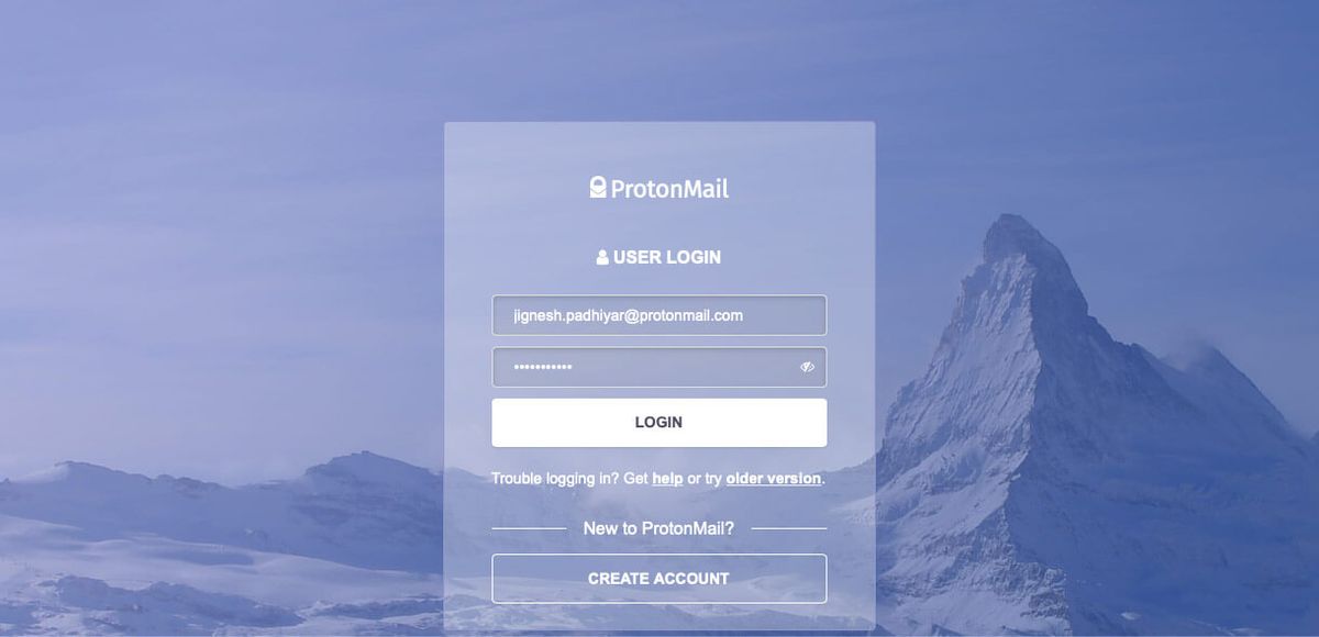 Vytvorte si účet ProtonMail