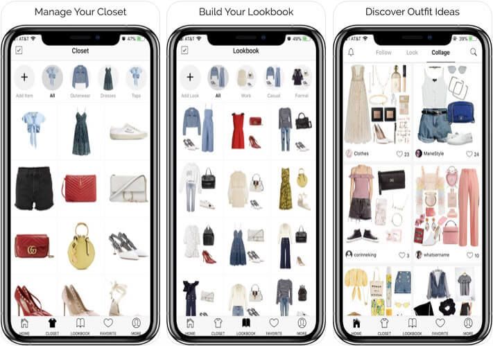 Screenshot der Smart Closet iOS-App