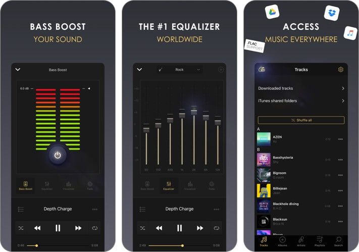 equalizer + hd musikkspiller iPhone og iPad app skjermbilde