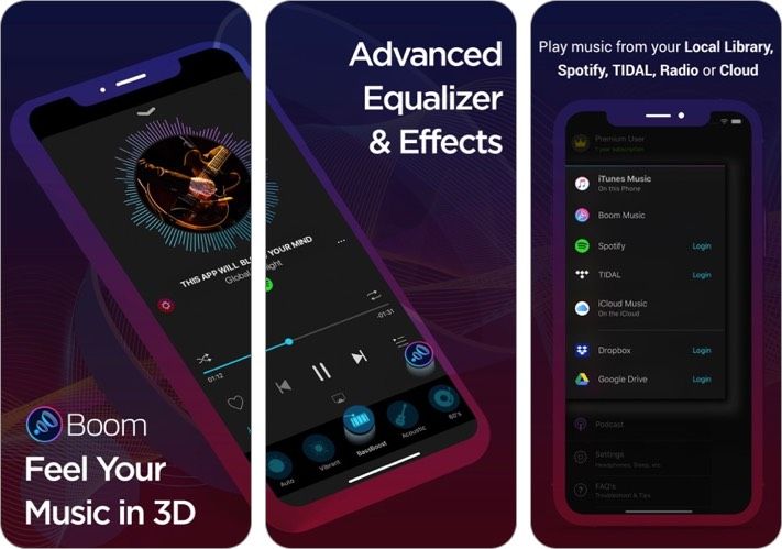 boom: bass booster & equalizer iPhone og iPad app skjermbilde
