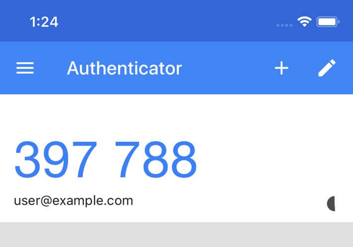 Google Authenticator iPhone-app for tofaktorautentisering