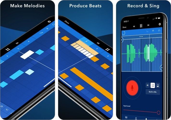 Skjermbilde av Medly iPhone og iPad Music Editor App