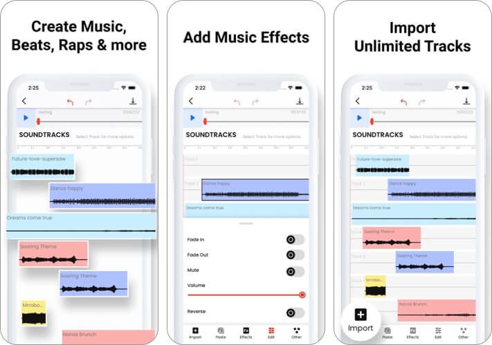 Music Editor: Beat Song Maker iPhone og iPad App Skjermbilde