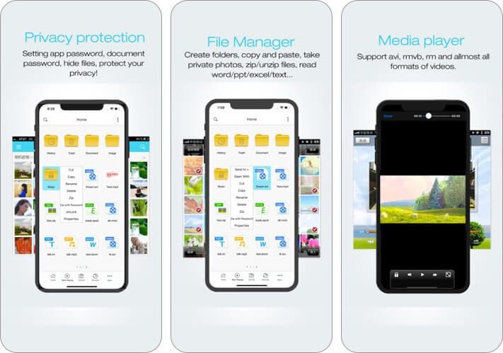 application de gestion de fichiers filemaster iphone et ipad screensnot