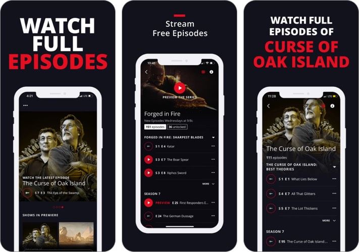 Aplicació iPhone HISTORY TV per aprendre història