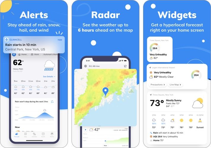 Weather by Tomorrow skjermbilde for iPhone og iPad-app