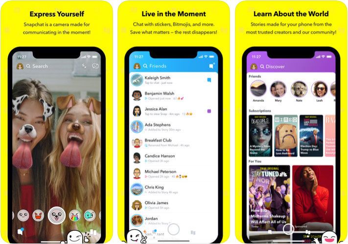 Snapchat Face Swap iPhone og iPad App Skjermbilde