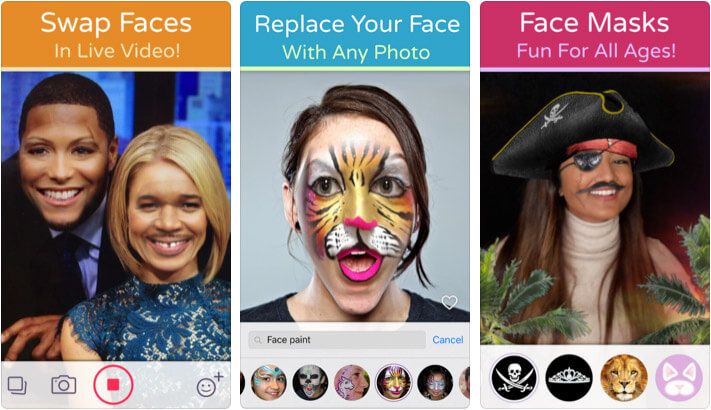 Face Swap Live Lite iPhone og iPad App Skjermbilde